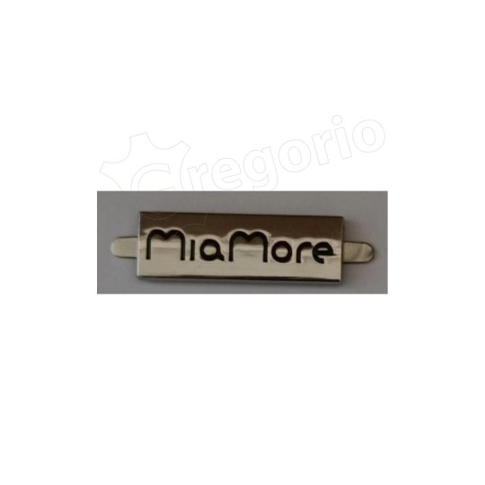 MiaMore LOGO BLASZKA BLK duza stříbrný