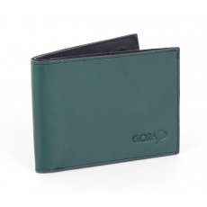 Kožená peněženka GORA slim G01 - zelená/černá