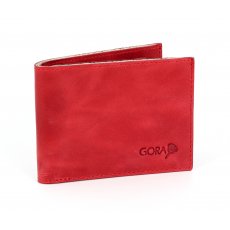 Kožená peněženka GORA slim G01 - červená