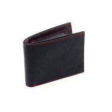 Kožená peněženka GORA slim - černá/červená